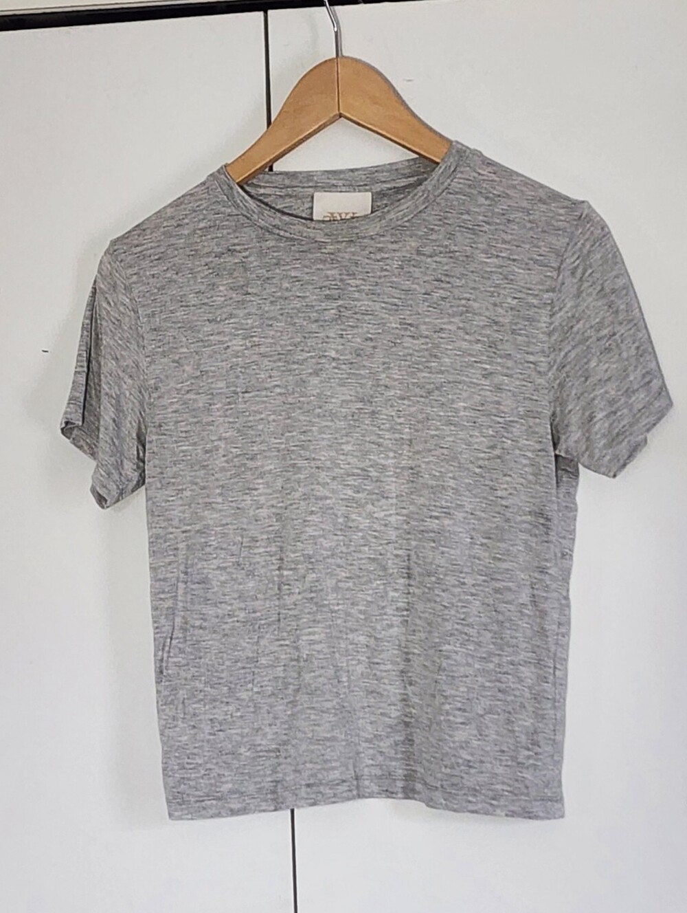TWP Slim Fit Heather Gray Crew Neck Short Sleeve Tee